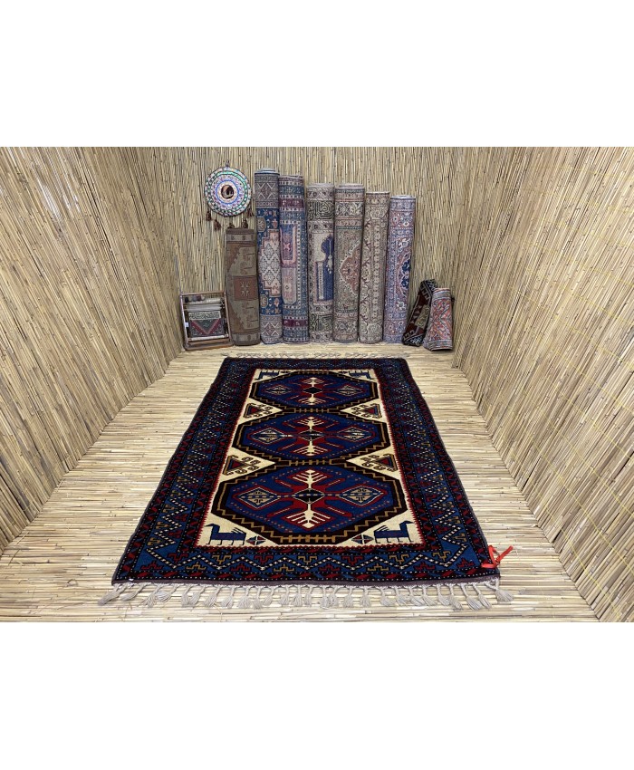 Sirvan Nomadic Handmade Wool on Wool Carpet – FREE SHIPPING..!